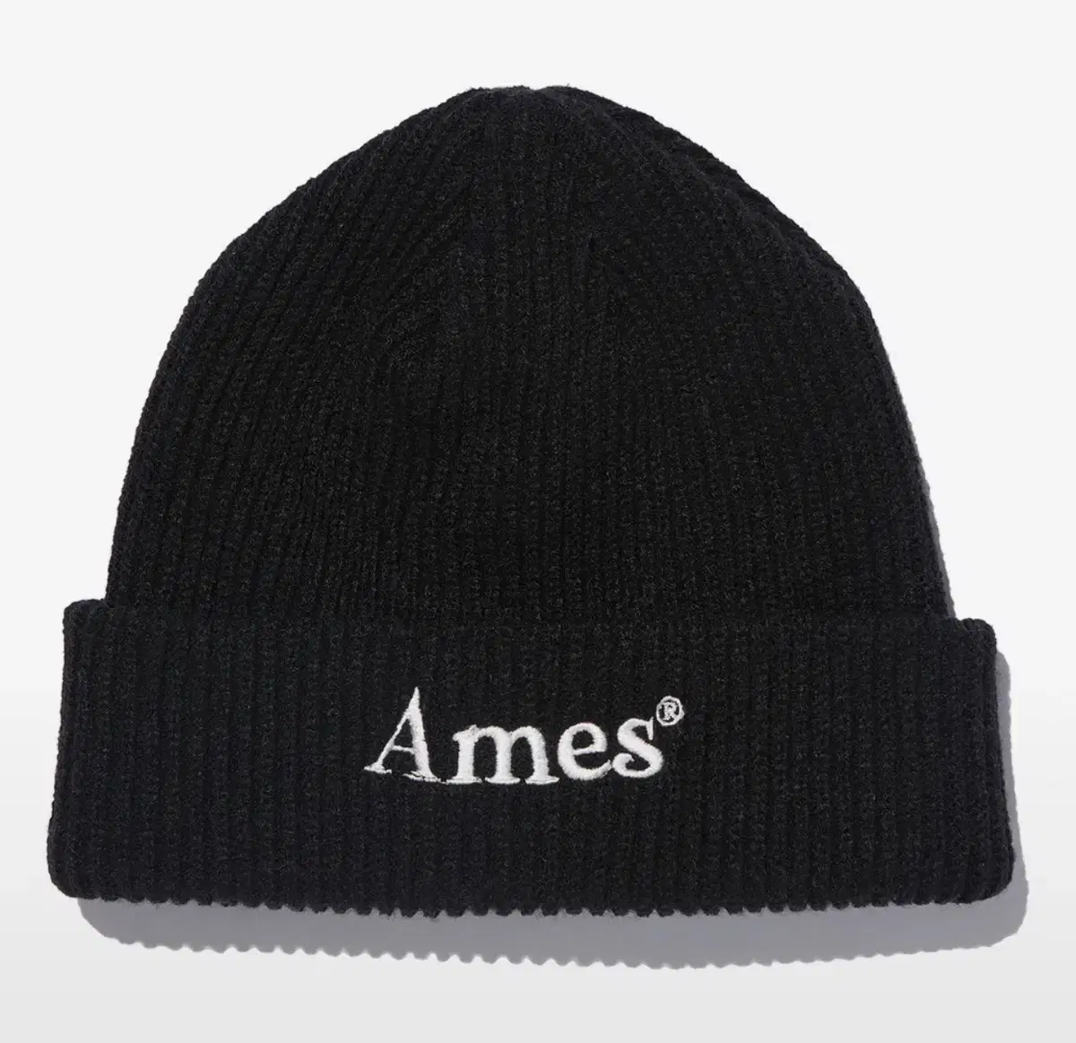 아메스 블랙 비니 BASIC LOGO BEANIE BLACK